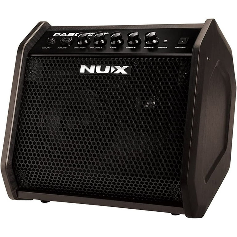 Nux DM-8 5-Piece Professional Digital Electronic Drum Set with Mesh Head and PA-50 Monitor Speaker