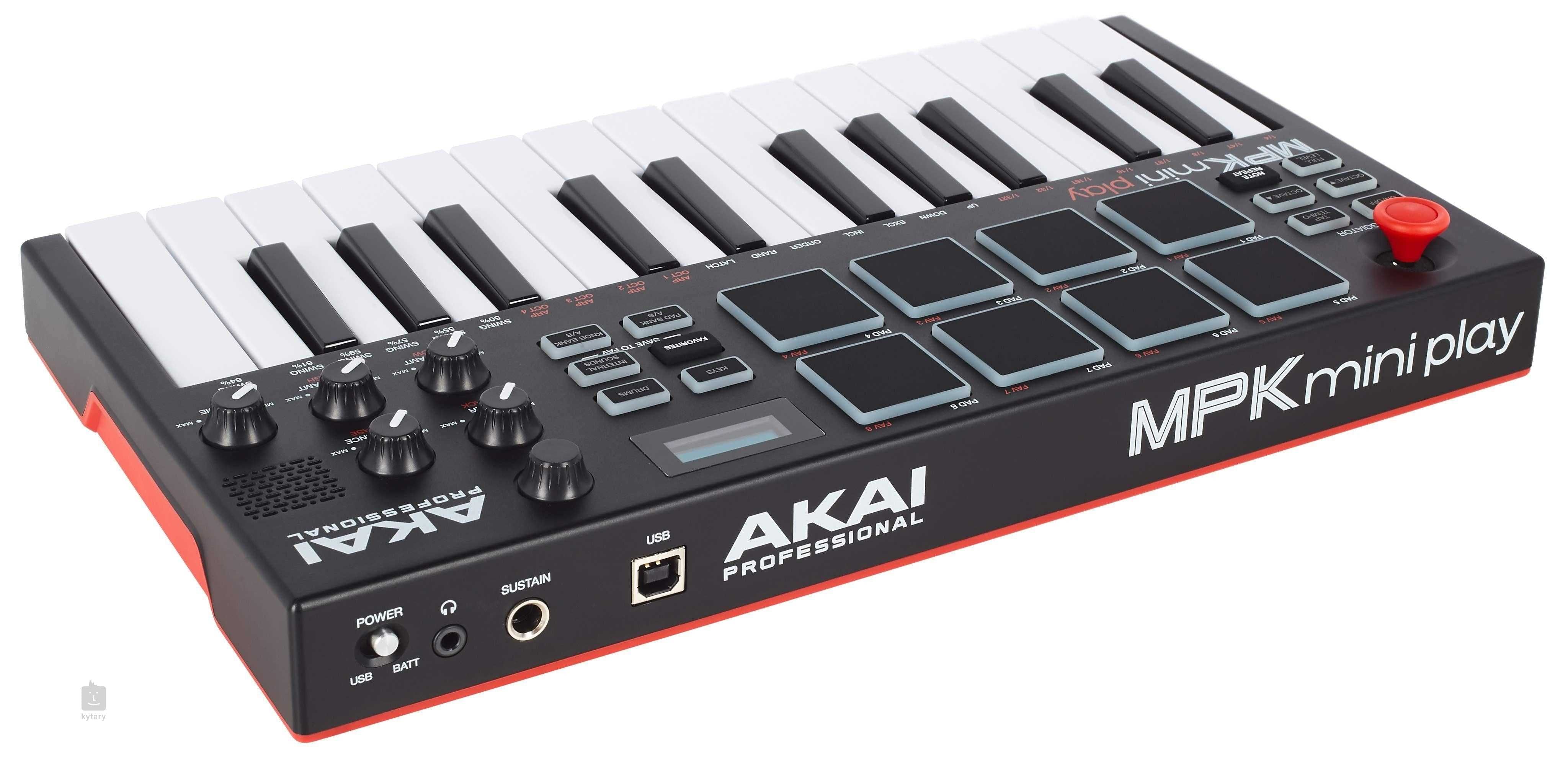 AKAI PROFESSIONAL MPK MINI PLAY PORTABLE KEYBOARD & MIDI CONTROLLER | AKAI PROFESSIONAL , Zoso Music