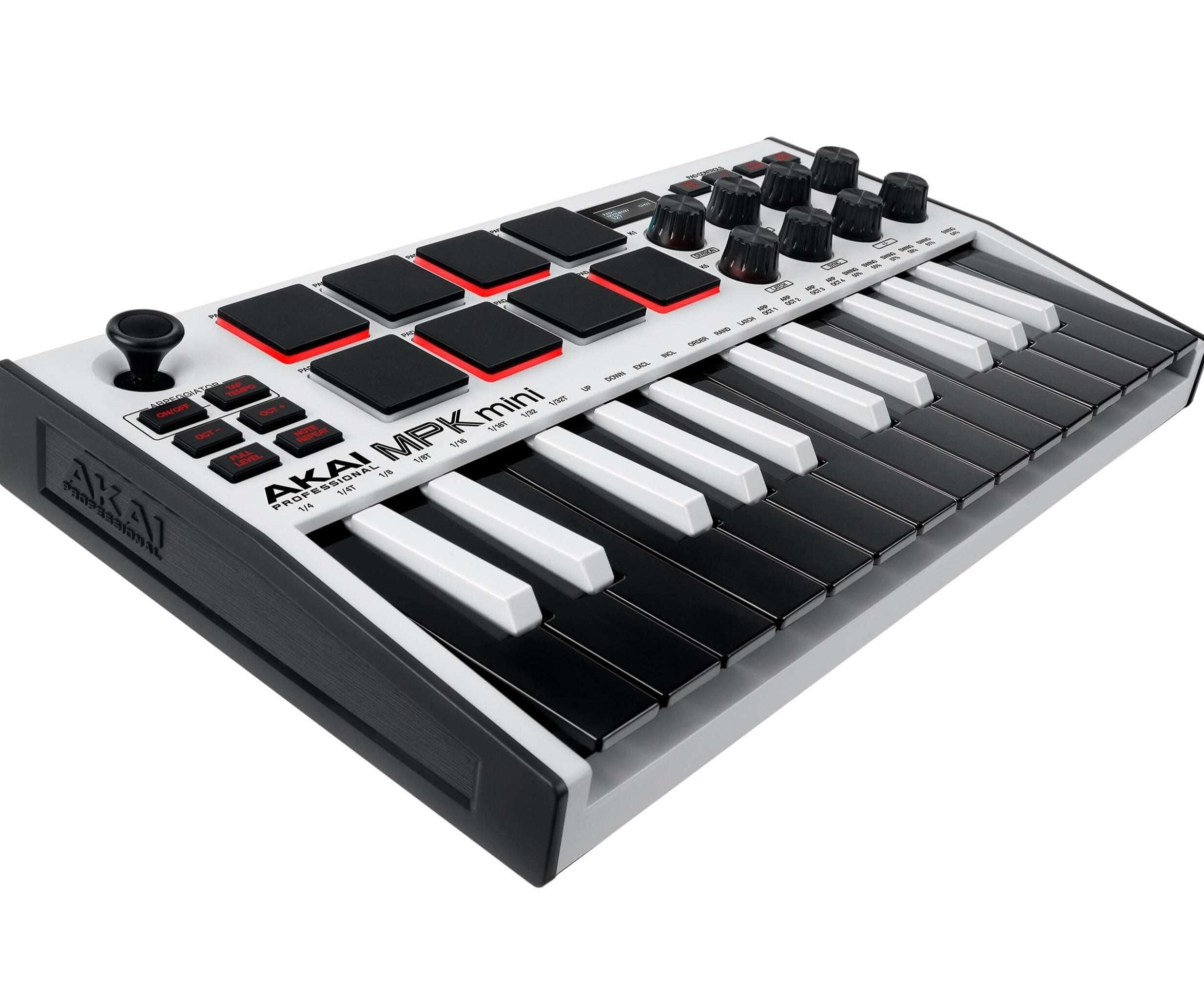 AKAI MPK MINI MK3 25-KEY COMPACT KEYBOARD CONTROLLER WHITE | AKAI PROFESSIONAL , Zoso Music