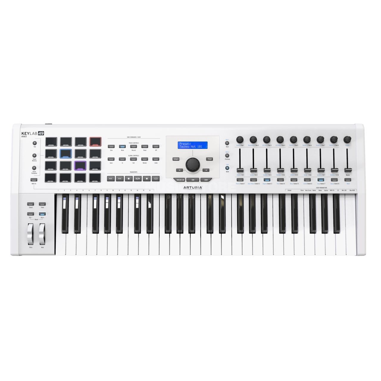 Arturia KeyLab mkII 49 Keyboard Controller, White