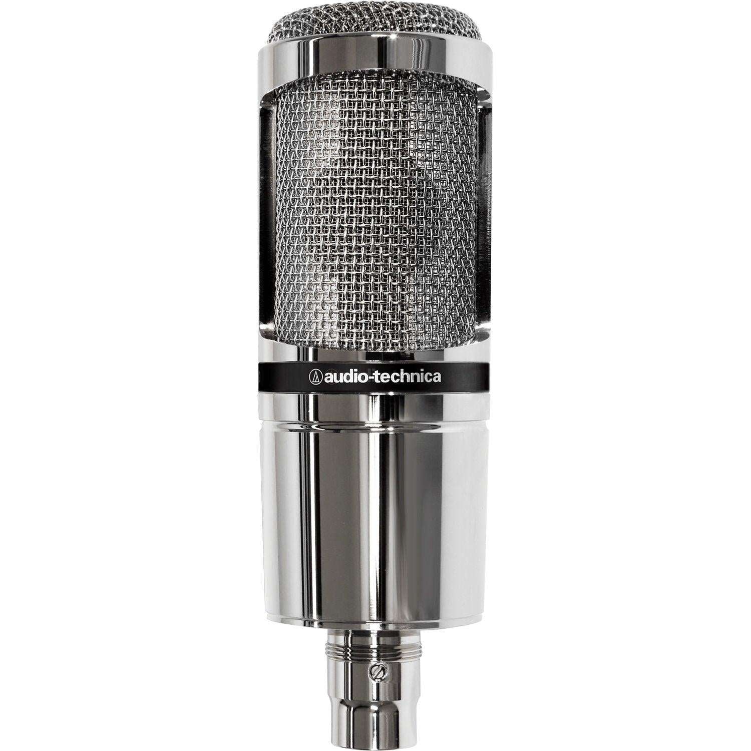 AUDIO TECHNICA AT-AT2020V CARDIOD CONDENSER MIC LIMITED EDITION REFLECTIVE SILVER FINISH | AUDIO TECHNICA , Zoso Music