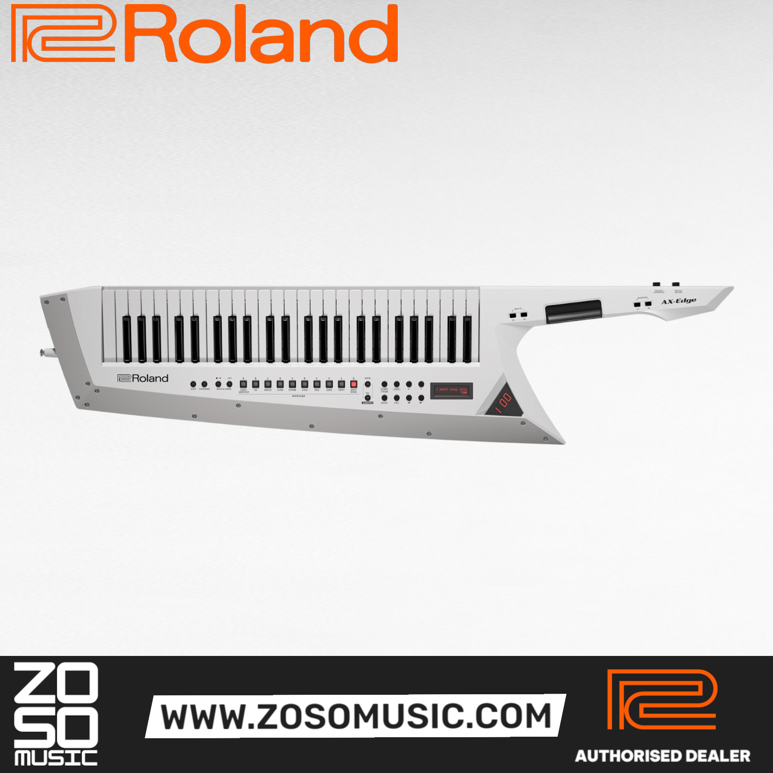 Roland AX-Edge 49-Key Keytar Synthesizer with FREE Shipping - White (AXEdge AX Edge), ROLAND, SYNTHESIZER, roland-synthesizer-axedge-w, ZOSO MUSIC SDN BHD