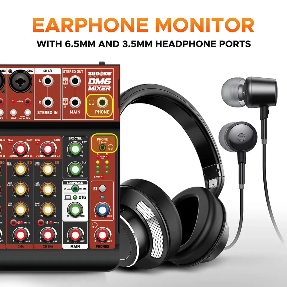 Sudoku DM6 Instrument Recording Mixer |  SUDOKU |  MIXER-ANALOG |  Zoso Music