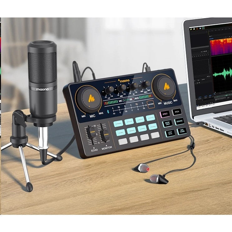 Maono Maonocaster Lite AU-AM200S1 All-in-One Soundcard W/Microphone Starter Bundle Set |  MAONO |  AUDIO INTERFACE |  Zoso Music