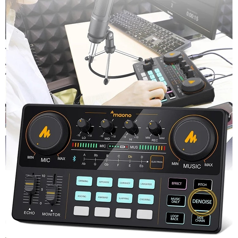 Maono Maonocaster Lite AU-AM200S1 All-in-One Soundcard W/Microphone Starter Bundle Set |  MAONO |  AUDIO INTERFACE |  Zoso Music