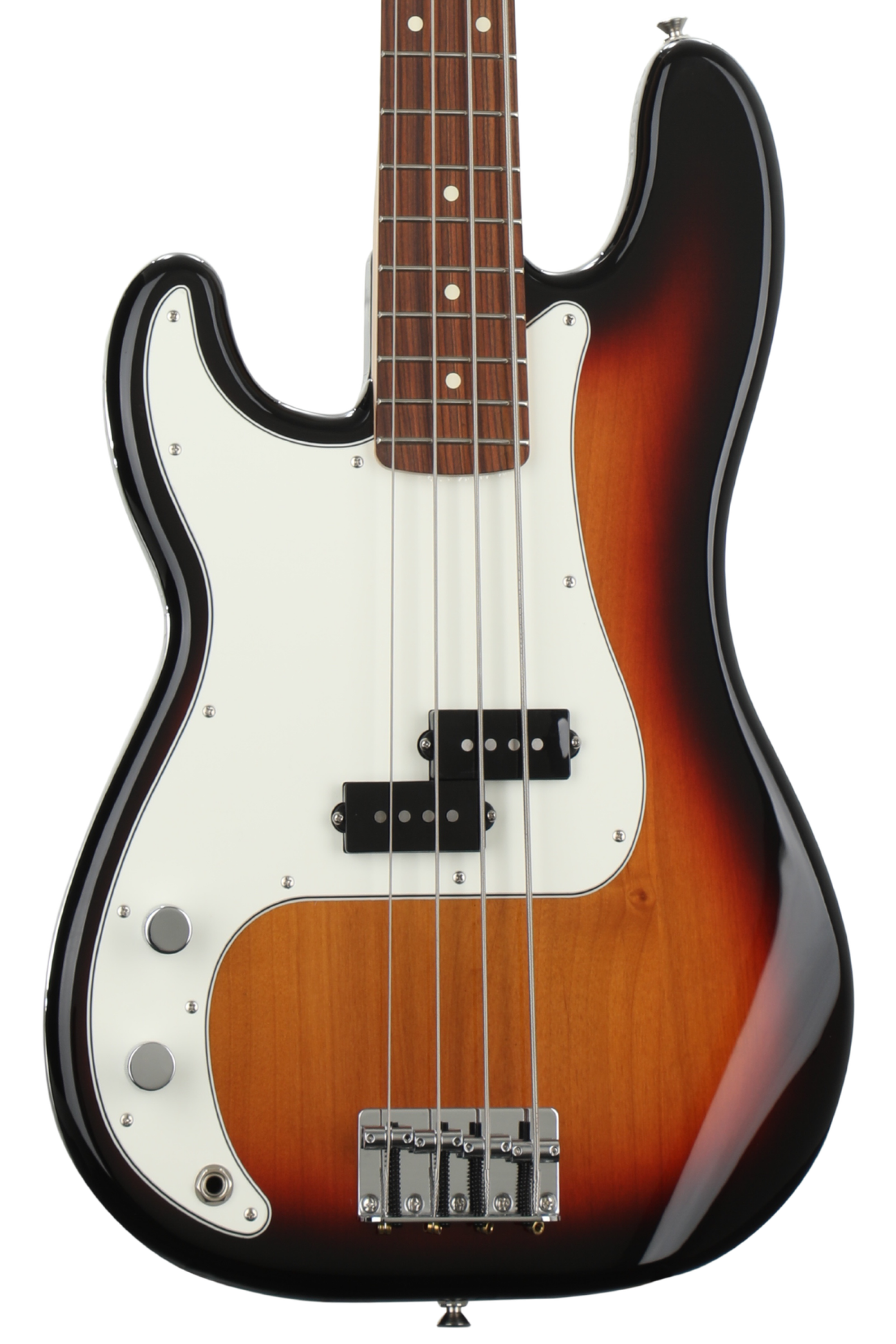 Fender Player Precision Bass Left-Handed Guitar, Pau Ferro FB, 3-Tone Sunburst
