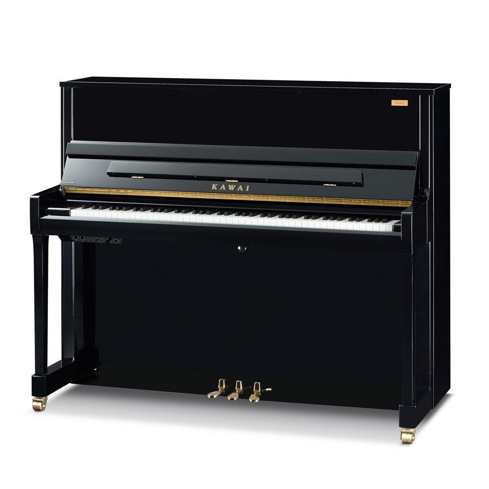 Kawai K300 AURES2 Hybrid Upright Piano (Height: 122 cm) - Ebony Polish
