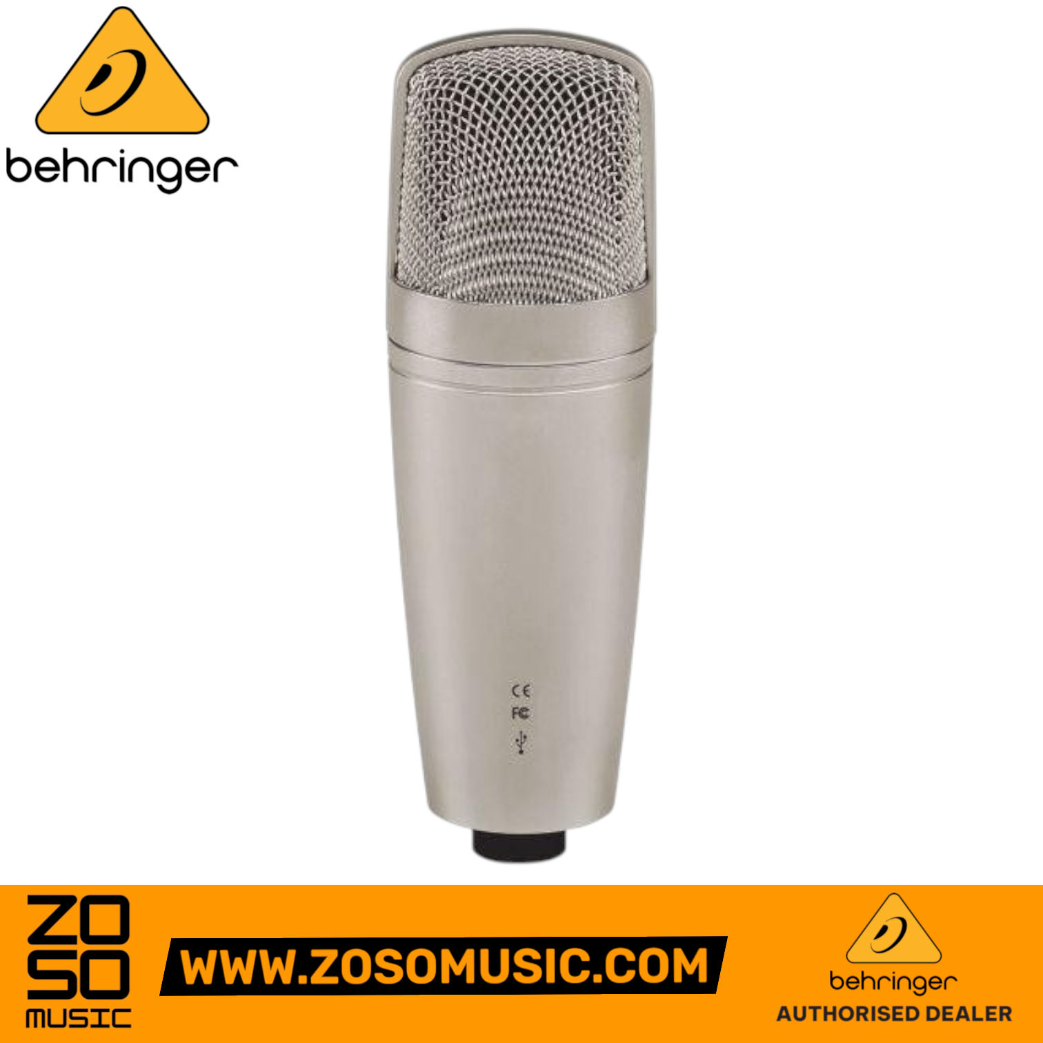 Behringer C-1U Studio Condenser USB Microphone (C1U) | BEHRINGER , Zoso Music