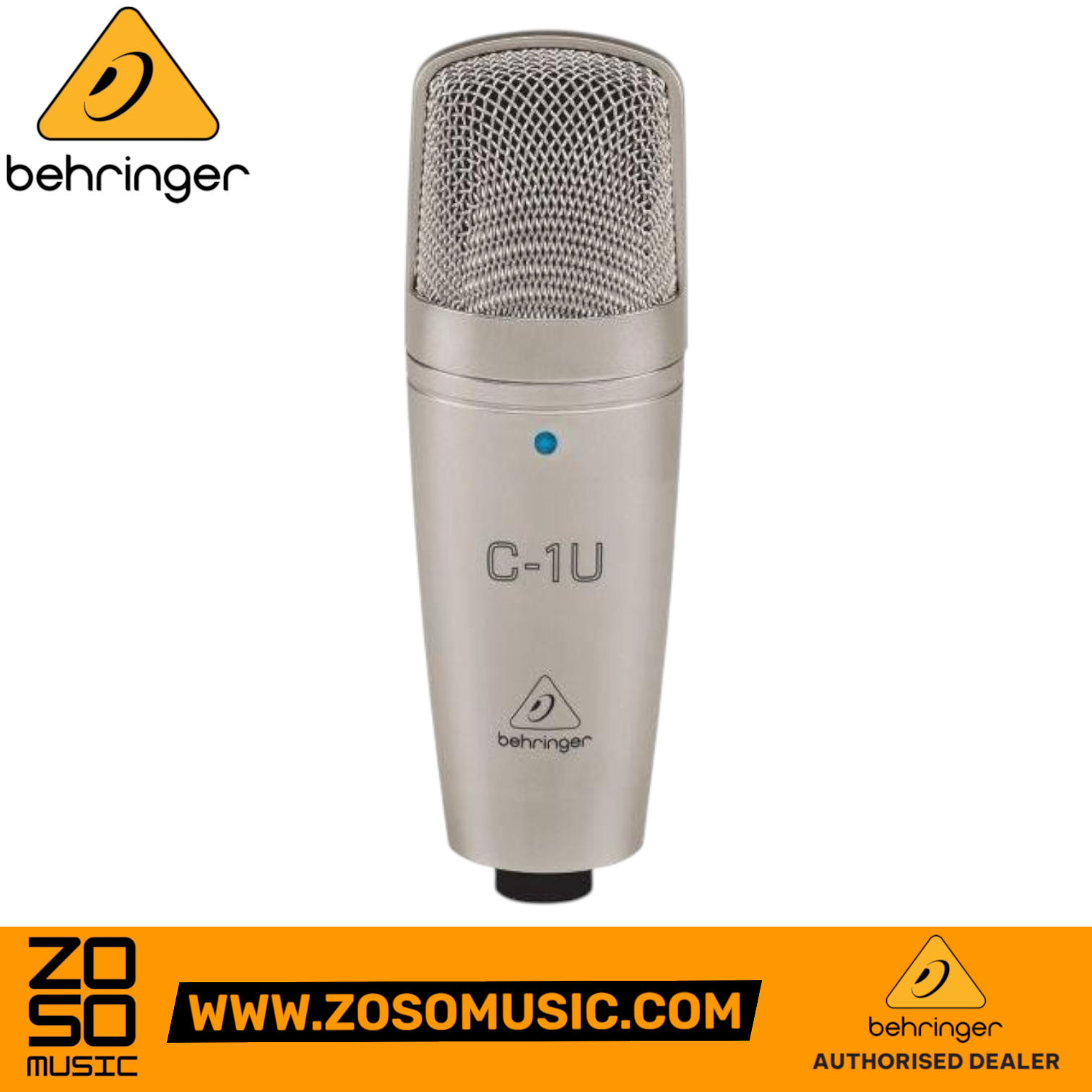 Behringer C-1U Studio Condenser USB Microphone (C1U) | BEHRINGER , Zoso Music