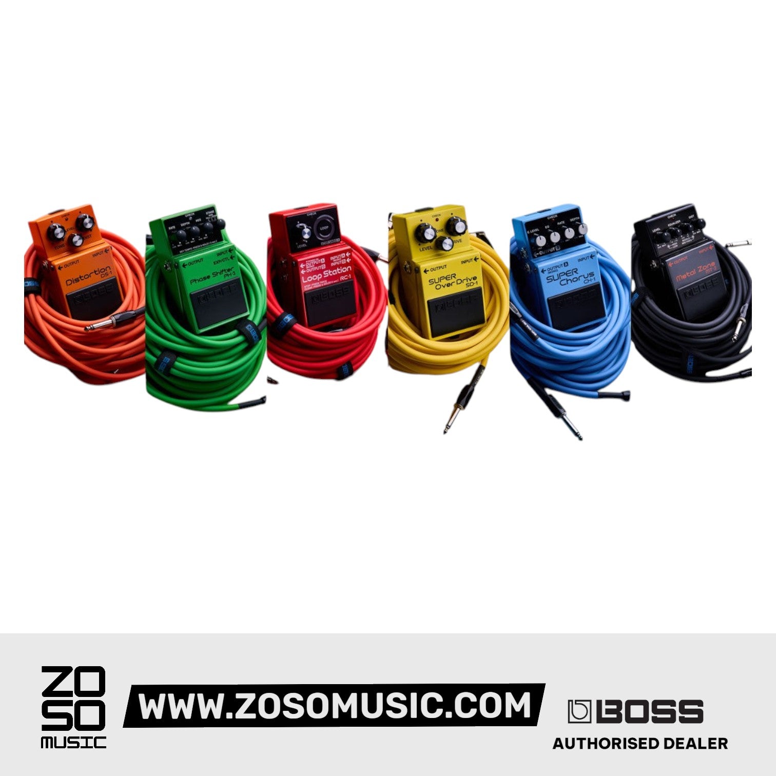 BOSS BIC-10A 10FT Straight to Right Angle Instrument Cable |  BOSS |  CABLES |  Zoso Music