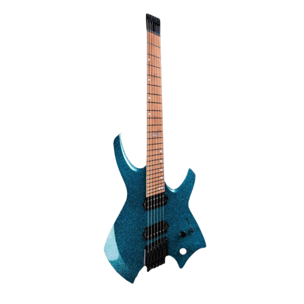 Ormsby Goliath GTR Blue Sparkle 7 string guitar