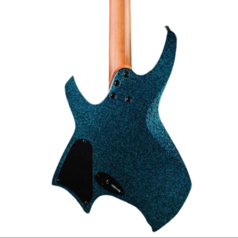 Ormsby Goliath GTR Blue Sparkle 7 string guitar