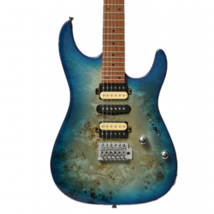 Bacchus Imperial24-bp-rsm/m Universe Series Roasted Maple Electric Guitar, Blue Burst With Bag |  BACCHUS |  ELECTRIC GUITAR |  Zoso Music