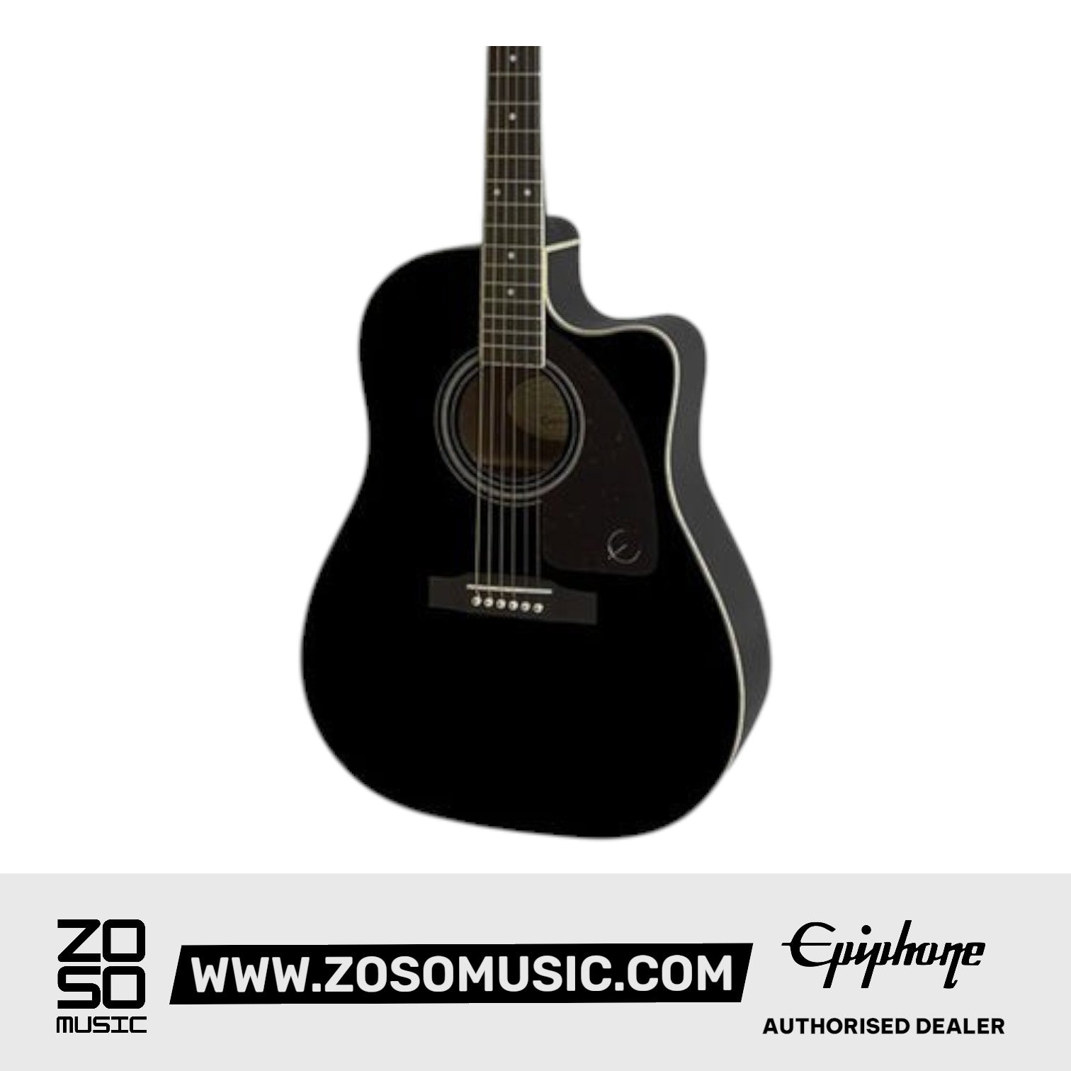 Epiphone EE2SEBNH3 J-45 EC Studio Acoustic-Electric Guitar - Ebony (J45) |  EPIPHONE |  ACOUSTIC GUITAR |  Zoso Music