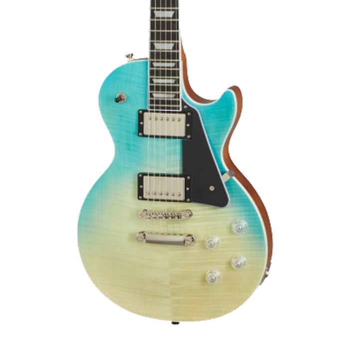 Epiphone EILMFCBFNH1 Les Paul Modern Figured Solidbody Electric Guitar - Caribbean Blue Fade