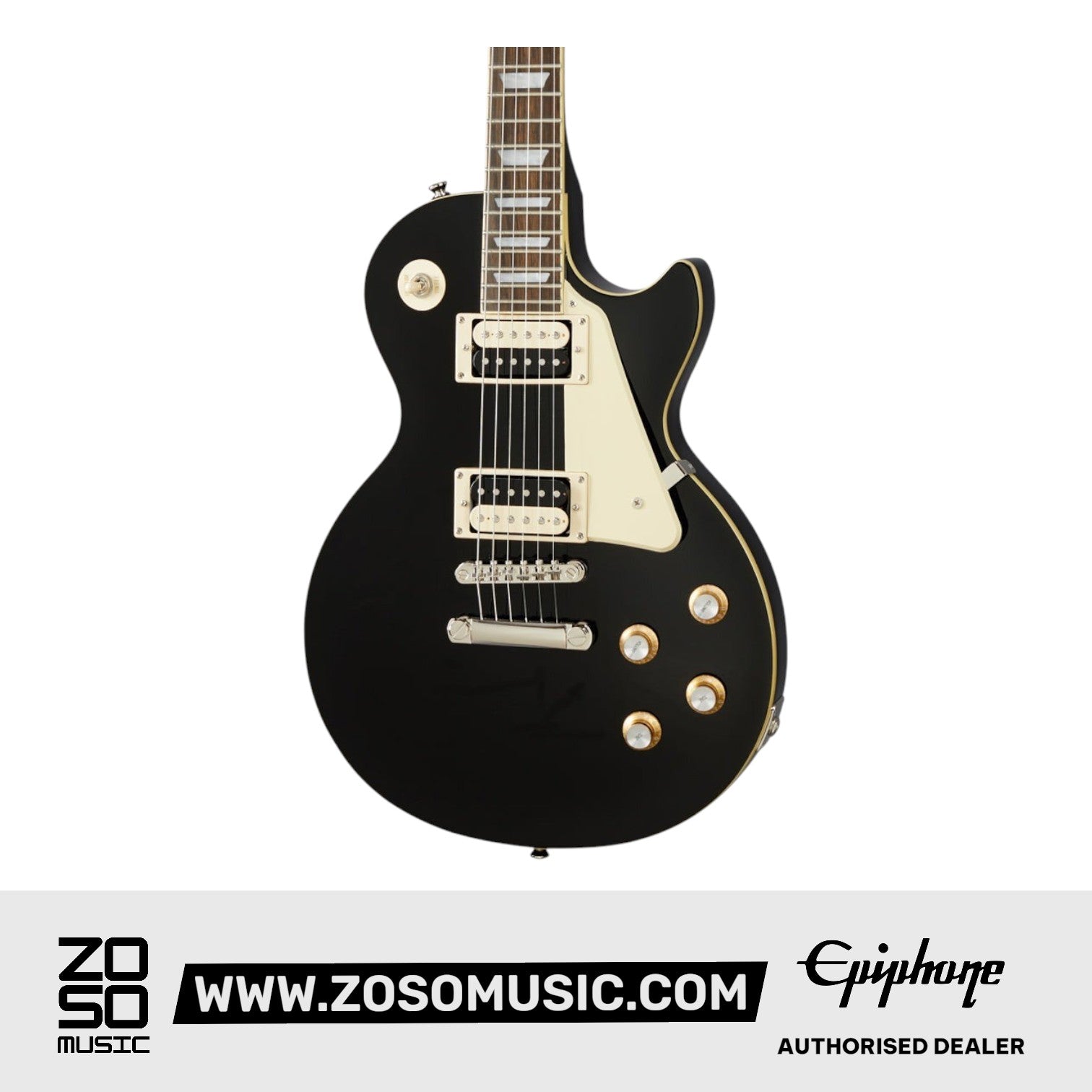Epiphone EILOEBNH1 Les Paul Classic Electric Guitar - Ebony ( FREE Gator GBE-ELECT Gig Bag + Orange Crush 20 Amplfier ) |  EPIPHONE |  ELECTRIC GUITAR |  Zoso Music