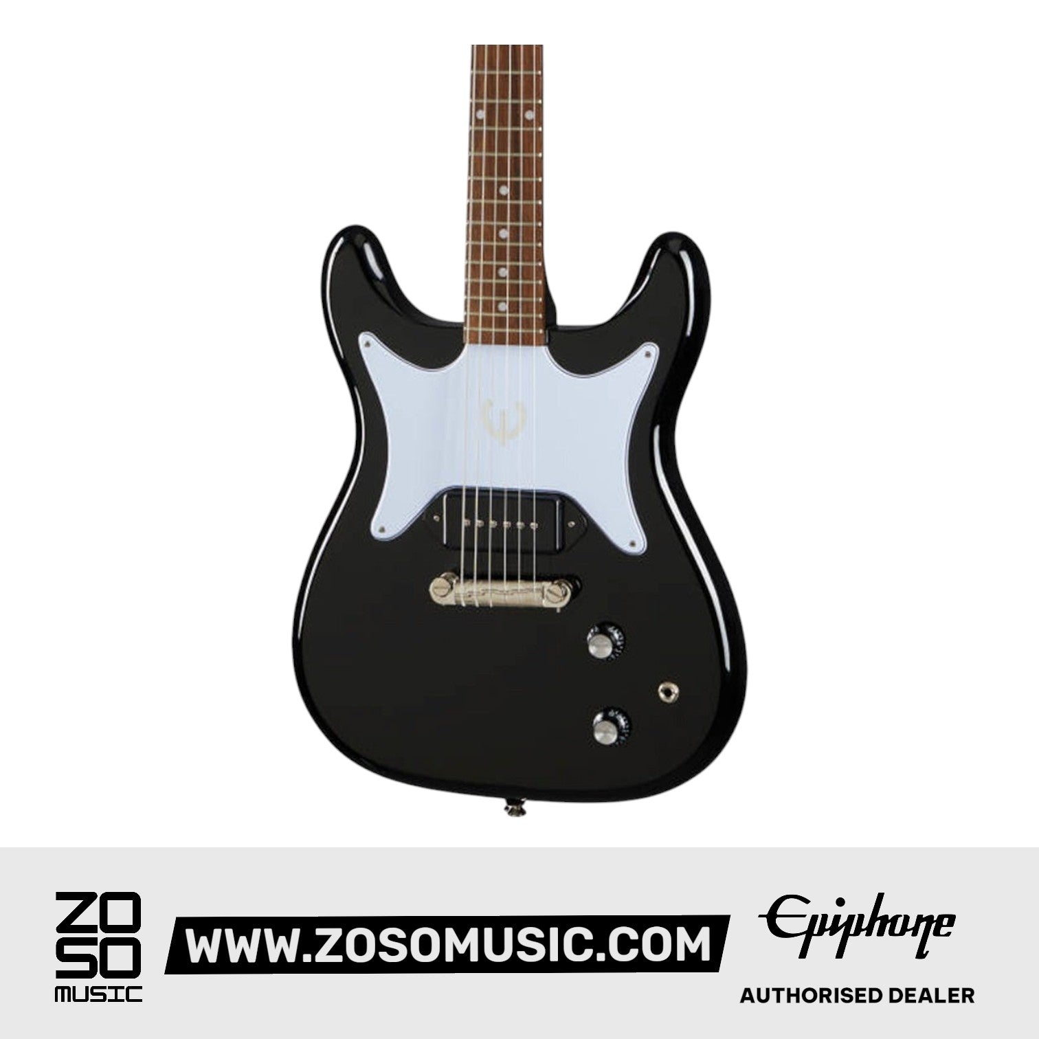 Epiphone EOCOEBNH1 Coronet Electric Guitar - Ebony ( + FREE Gator GBE-ELECT Gig Bag ) |  EPIPHONE |  ELECTRIC GUITAR |  Zoso Music