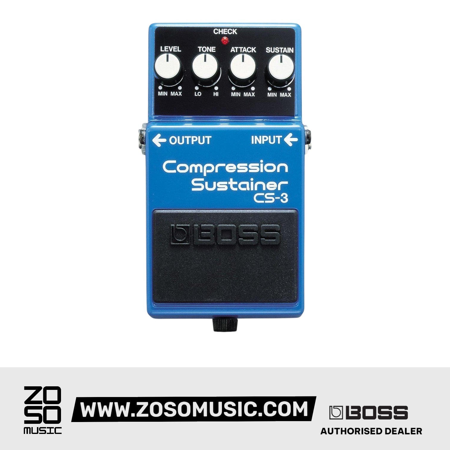 BOSS CS-3 COMPRESSION SUSTAINER PEDAL (CS3) | BOSS , Zoso Music