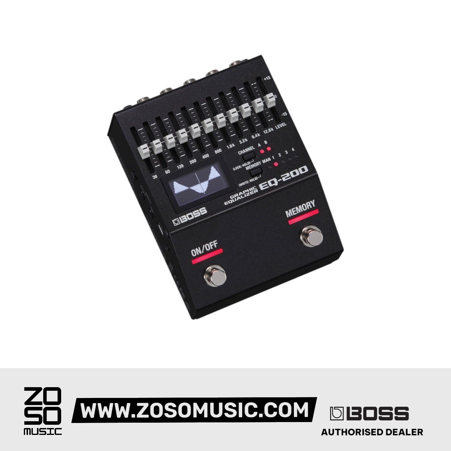 Boss EQ-200 Graphic Equalizer Pedal |  BOSS |  SUSTAIN PEDALS |  Zoso Music