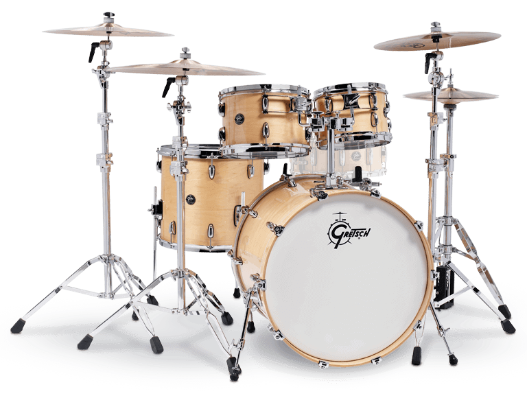 Gretsch RN2-E8246-GN Renown Maple 4-Piece Drum Shell Kit Set (22inch Bass), Gloss Natural