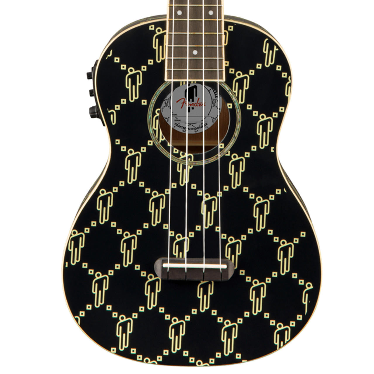 Fender Billie Eilish Signature Concert Ukulele, Walnut FB, Black
