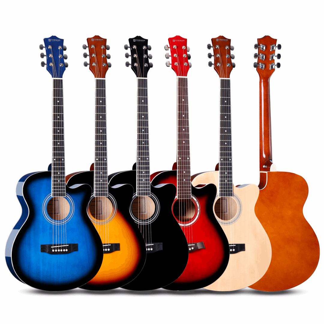 Caesar 40" Acoustic Guitar Cutaway Gloss Finish | Zoso Music