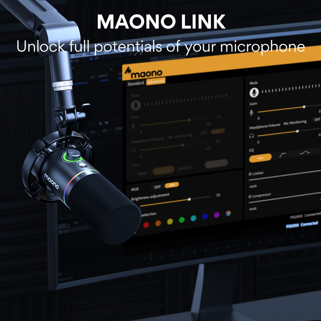 Maono PD200X Podcast Dynamic Microphone USB/XLR Dual Mode |  MAONO |  MICROPHONE |  Zoso Music