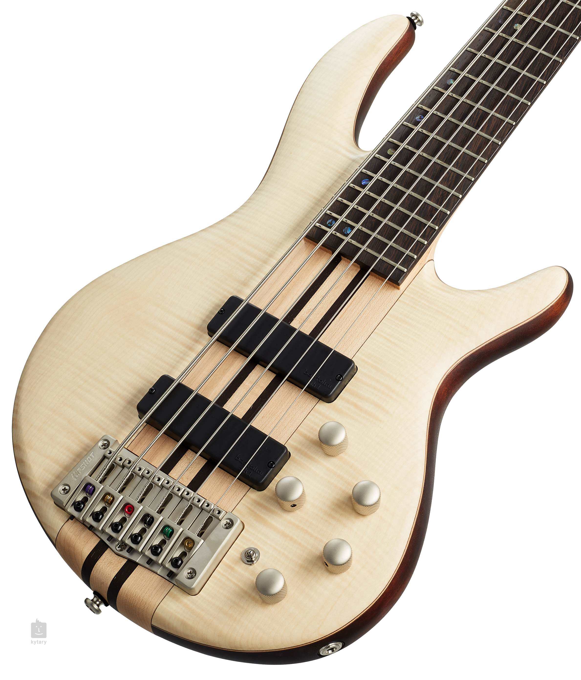 Cort A-6 Plus FMMH 6-String Electric Bass With Bag, Open Pore Natural | CORT , Zoso Music