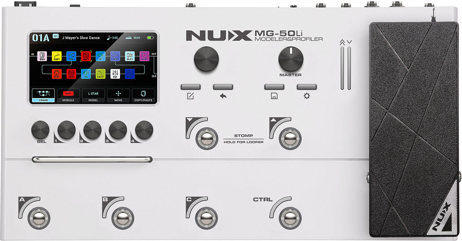 Nux MG-50Li Modeler and Profiler Guitar Multi-Effect Pedal