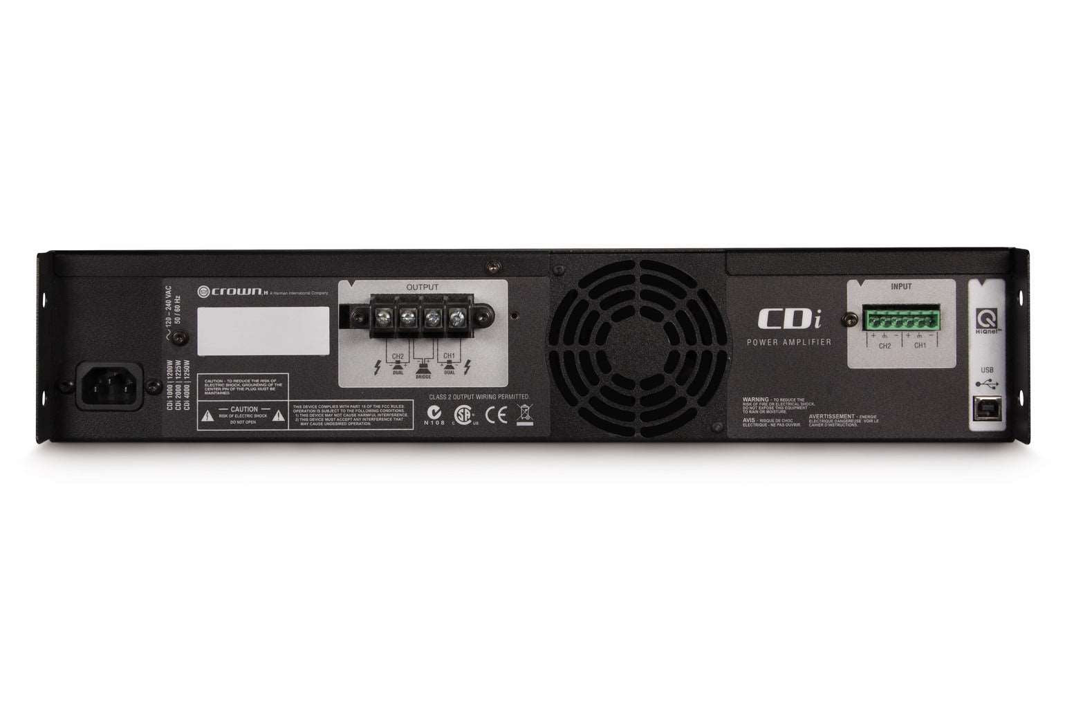 Crown CDi 4000 1200W 2-Channel 70V Power Amplifier ( CDi-4000 / CDi4000 )
