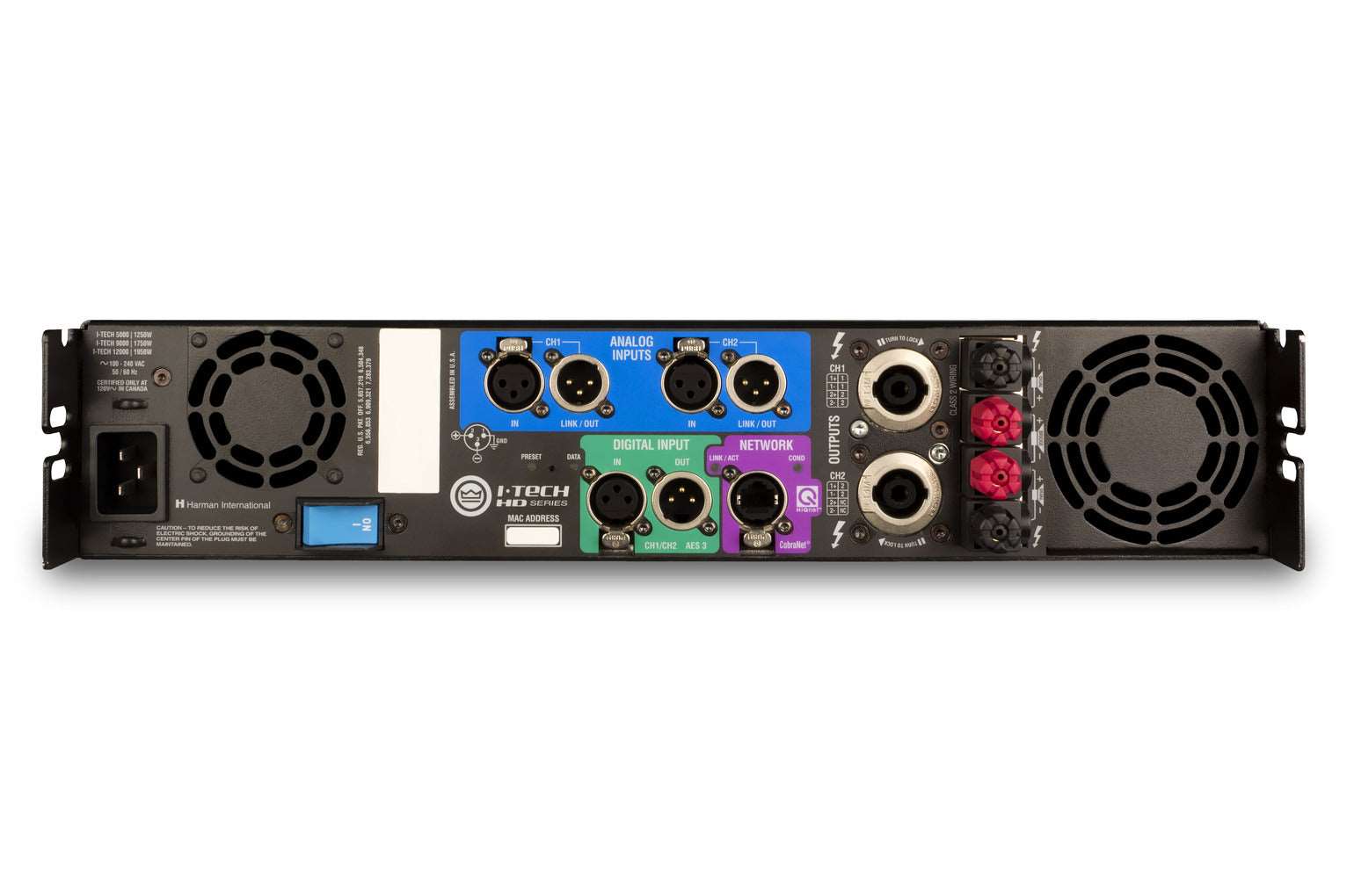 Crown I-Tech 12000HD Two-Channel, 4500W @ 4Ω Power Amplifier ( ITech12000HD / IT12000HD )