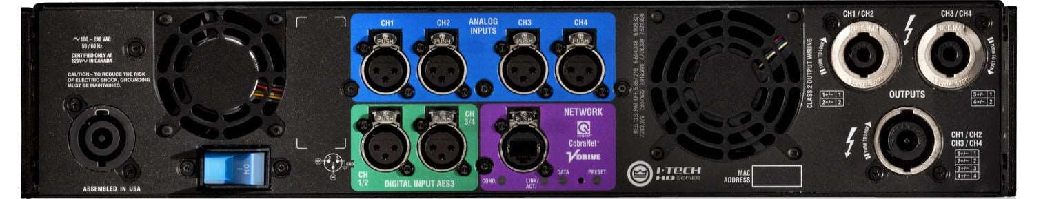 Crown I-Tech 4x3500HD Power Amplifier With Binding Posts ( ITech4x3500HD / IT4X3500HD BINDING )