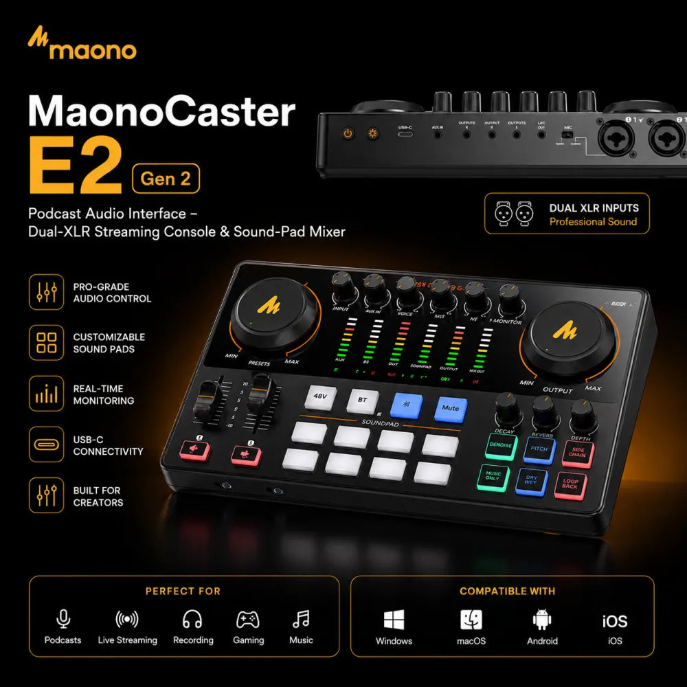 Maono E2 Gen 2 Podcast Audio Interface
