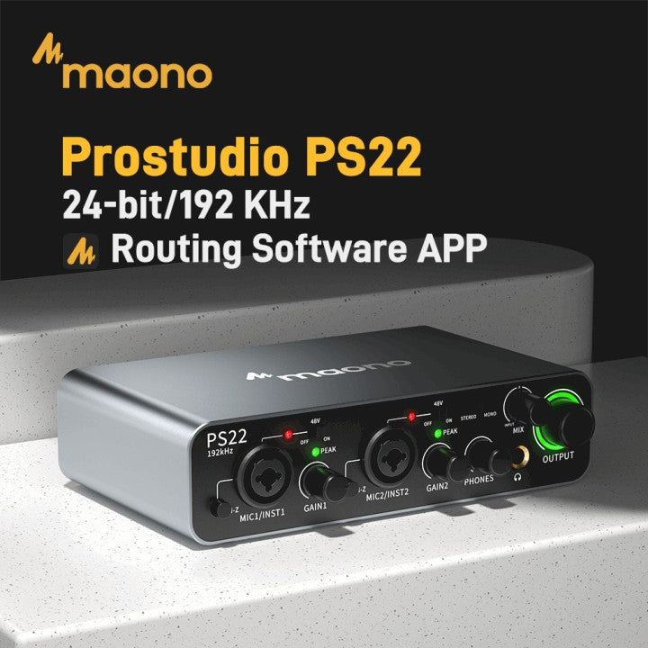 Maono PS22 Audio Interface for Recording