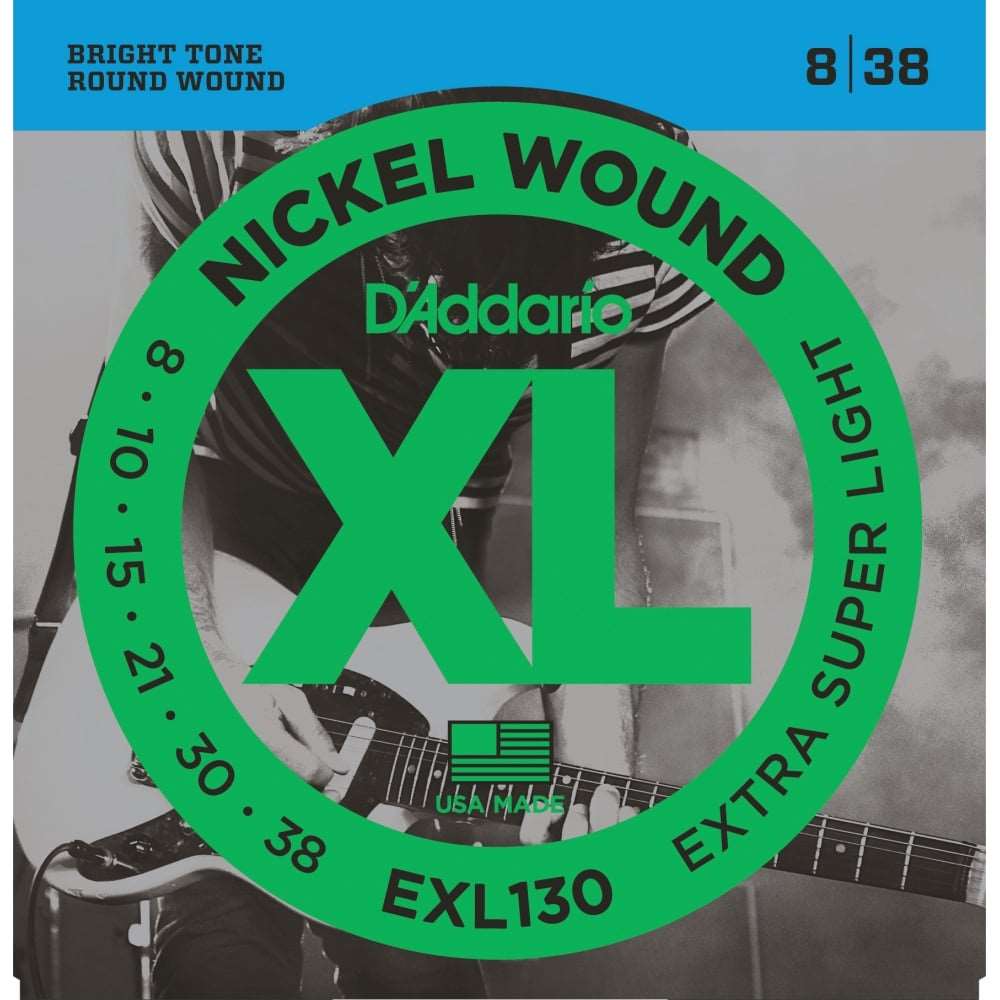 D'ADDARIO EXL130 NICKEL ROUND WOUND, Extra-Super Light, 8-38 | D'ADDARIO , Zoso Music
