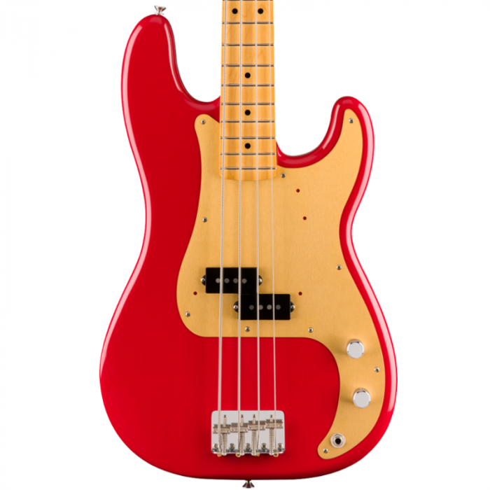 Fender Vintera 50s Precision Bass Guitar, Maple FB, Dakota Red