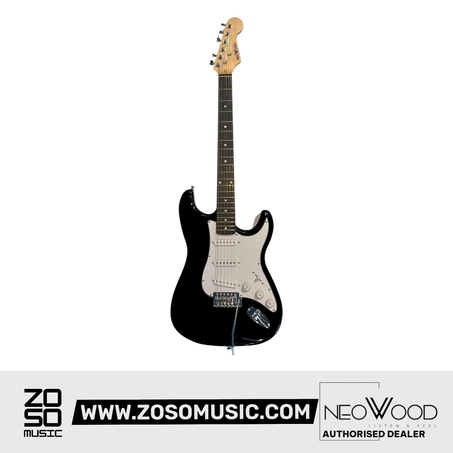Neowood ST111 BK Stratocaster Electric Guitar SSS Black |  NEOWOOD |  ELECTRIC GUITAR |  Zoso Music