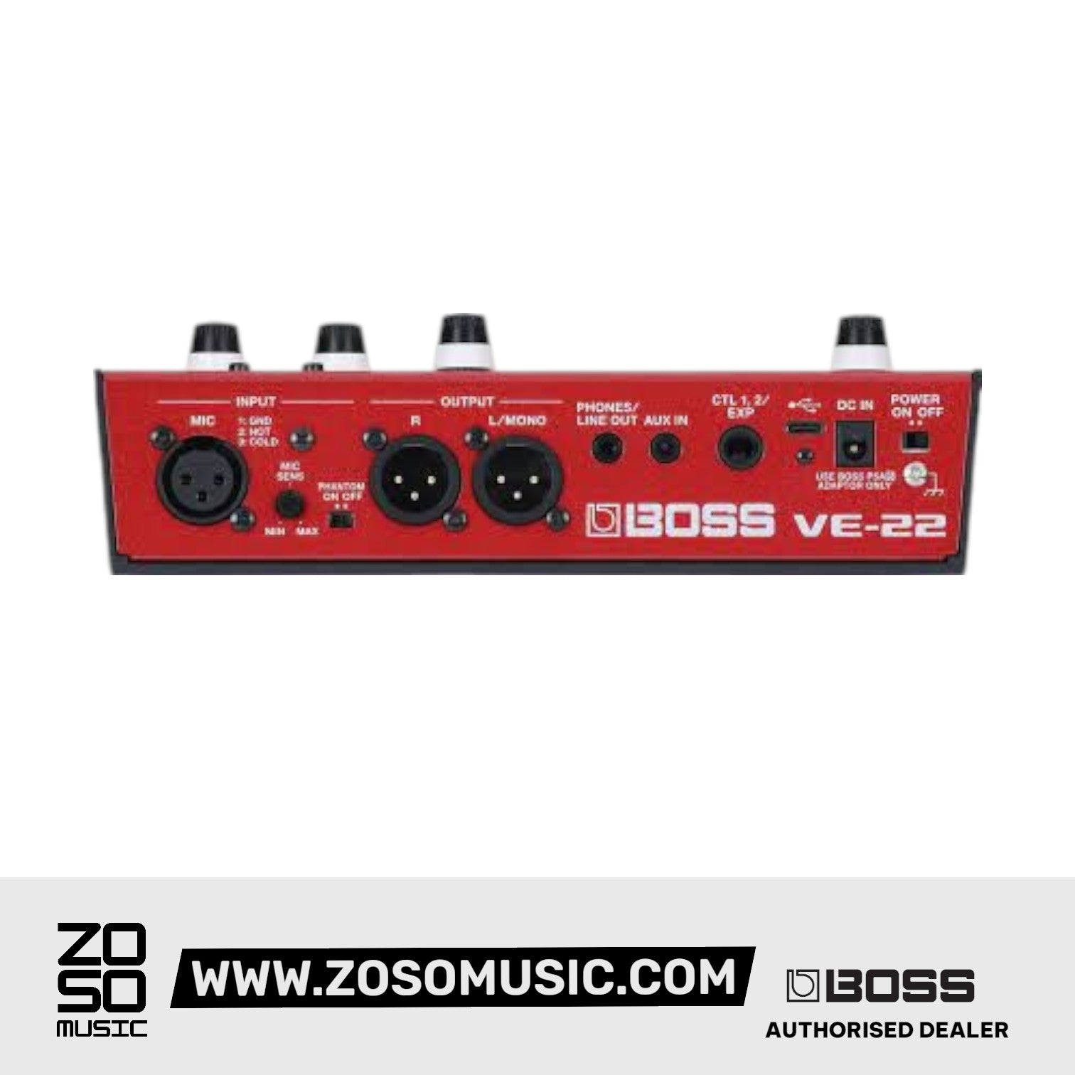 Boss VE-22 Vocal Effects and Looper Pedal |  BOSS |  MULTI-EFFECTS |  Zoso Music