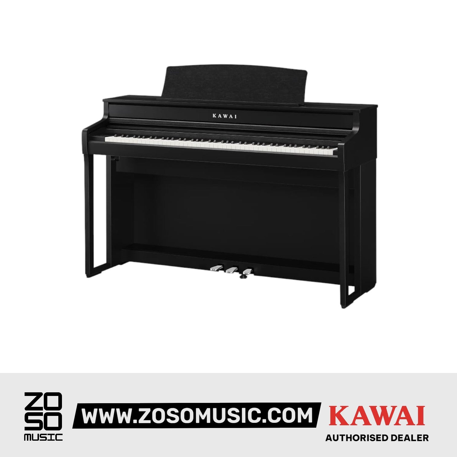 Kawai CA501 88-key Wooden-key Digital Piano - Premium Satin Black (Grade 5-Diploma) |  KAWAI |  PIANO-DIGITAL |  Zoso Music