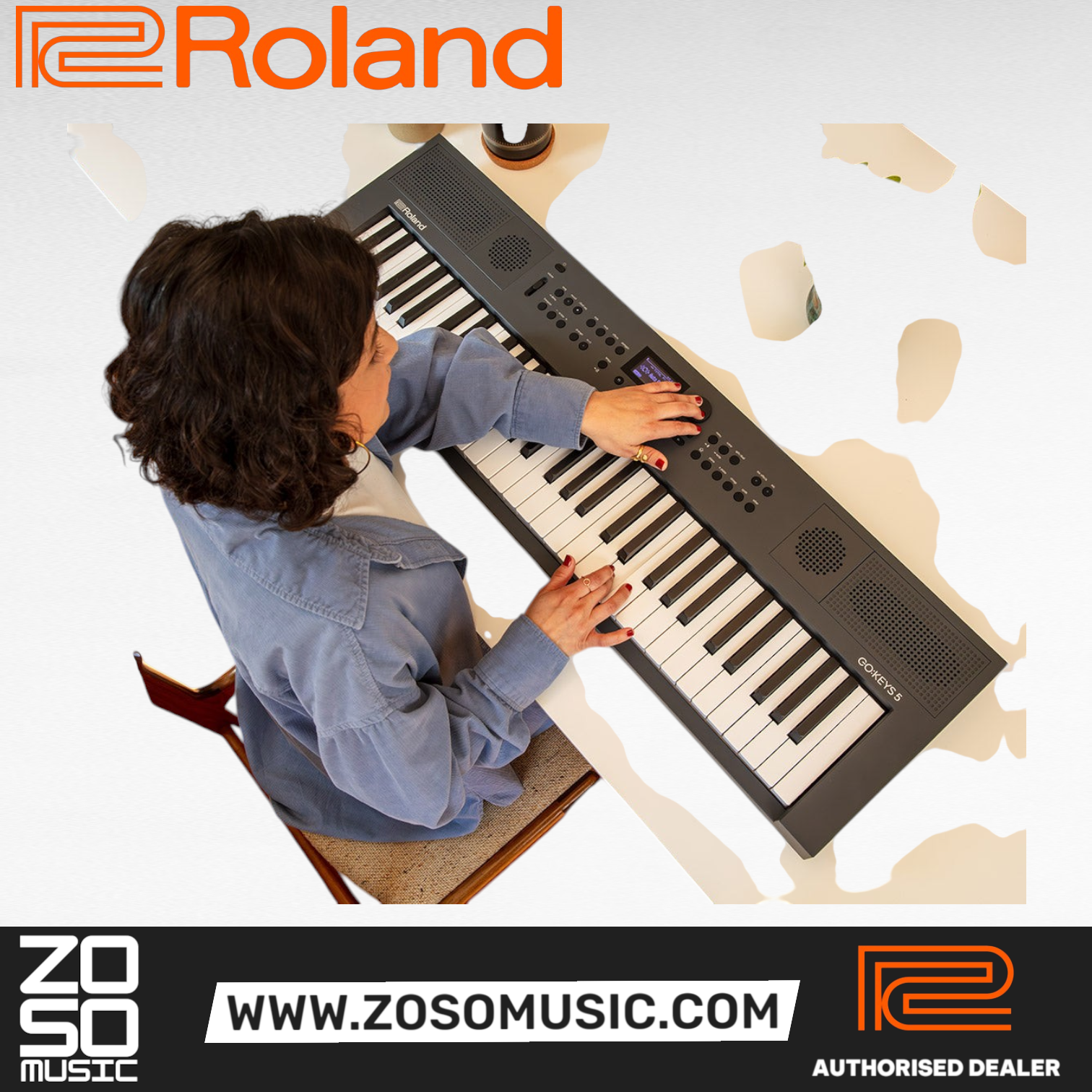 Roland GO:KEYS 5 Keyboard - Graphite |  ROLAND |  KEYBOARD-MIDI CONTROLLER |  Zoso Music