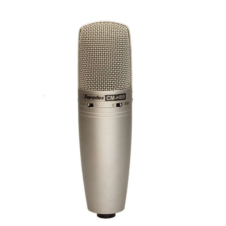 Superlux CMH8B Large 1" diaphragm recording
Mic, low cut filter, pad |  SUPERLUX |  MICROPHONE-CONDENSER |  Zoso Music