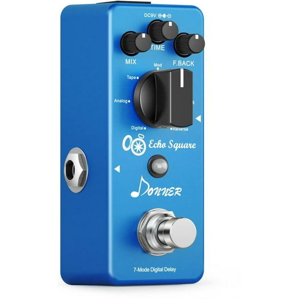 Donner Ec1006 Echo Square Delay Guitar Effect Pedal With 7 Delay Modes |  DONNER |  EFFECTS |  Zoso Music
