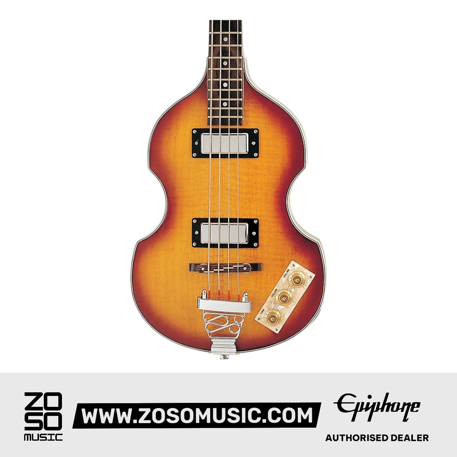Epiphone EBVIVSCH1 Viola Bass - Vintage Sunburst |  EPIPHONE |  BASS GUITAR |  Zoso Music