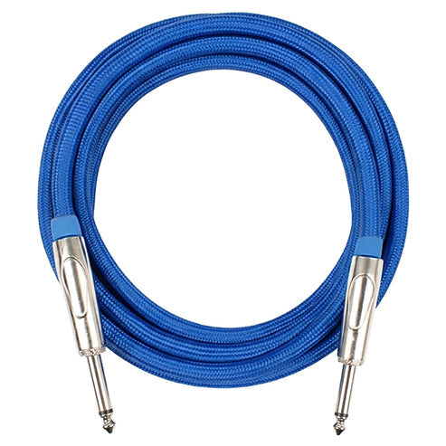 Kirlin IWCX-261PNQ 3 Meter 1/4 Metal Plug Woven Nylon Jacket Instrument Cable