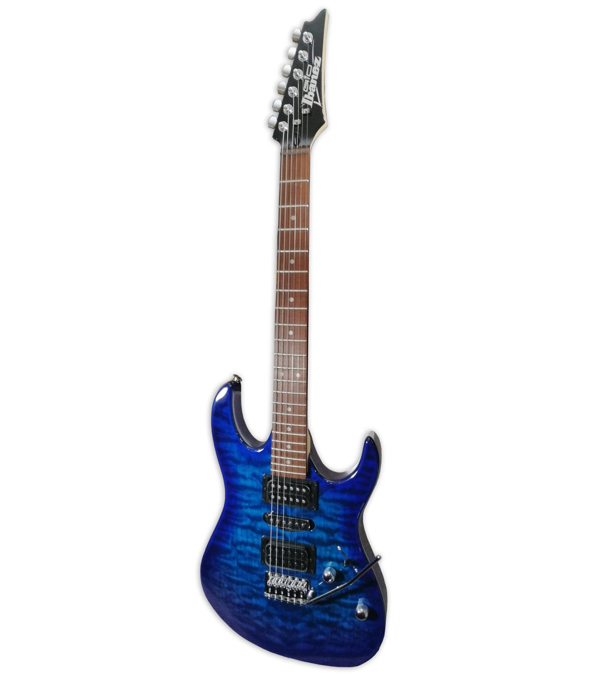 Ibanez Gio GRX70QA Humbucker Electric Guitar with HSH Pickup - Transparent Blue Burst |  IBANEZ |  ELECTRIC GUITAR |  Zoso Music