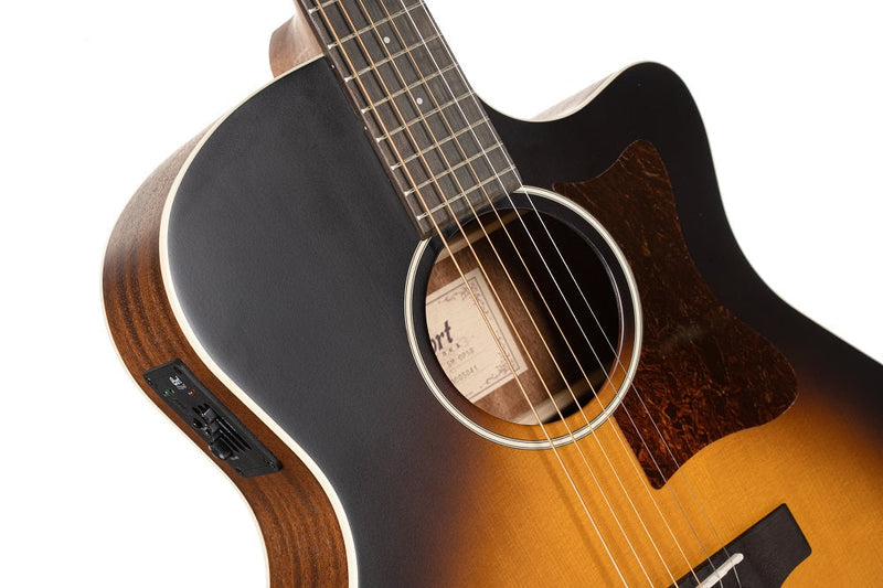 Cort GA-1E Grand Regal Acoustic Guitar - Open Pore Sunburst |  CORT |  ACOUSTIC GUITAR |  Zoso Music