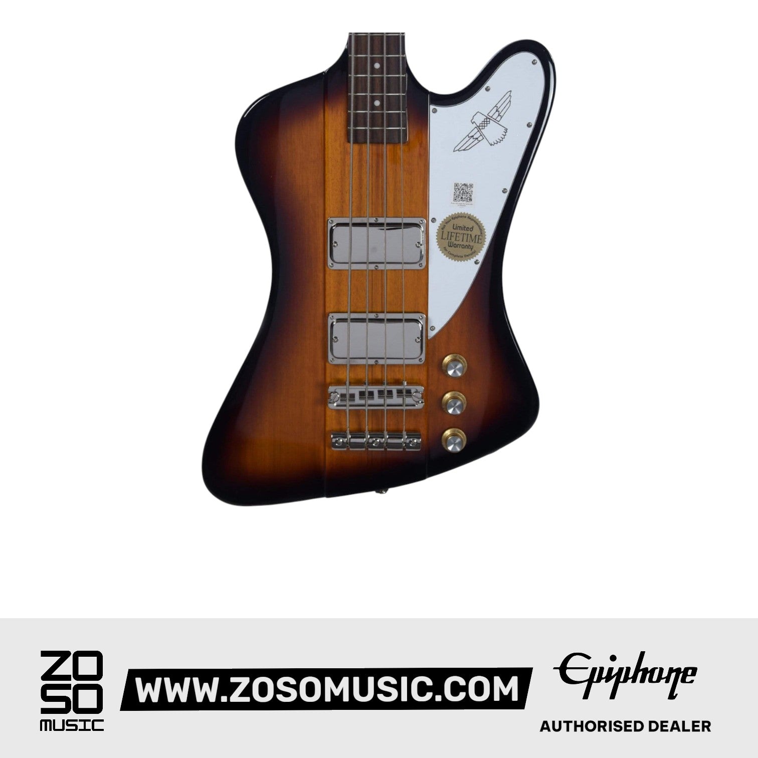 Epiphone EBTVTSNH1 Thunderbird 60s Bass Guitar - Tobacco Sunburst |  EPIPHONE |  BASS GUITAR |  Zoso Music