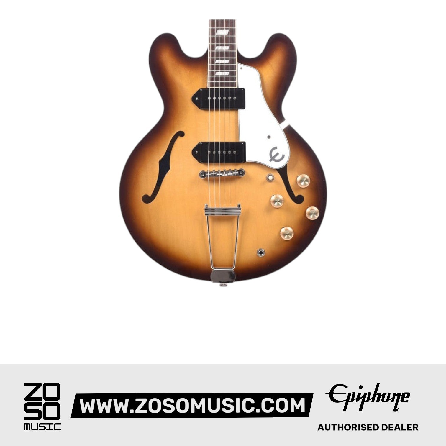 Epiphone ESECA00VBNH1 USA Casino Hollowbody Electric Guitar-  Vintage Burst |  EPIPHONE |  ELECTRIC GUITAR |  Zoso Music