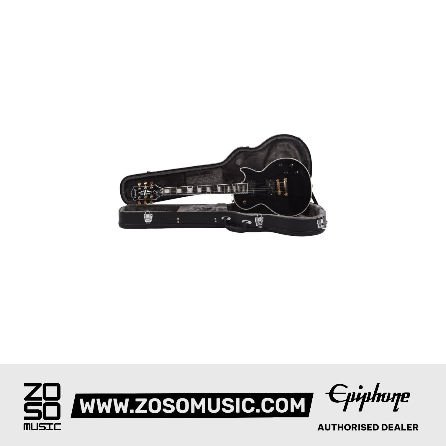 Epiphone EILPCMKH6EBGH3 Matt Heafy Les Paul Custom Origins Electric Guitar - Ebony |  EPIPHONE |  ELECTRIC GUITAR |  Zoso Music