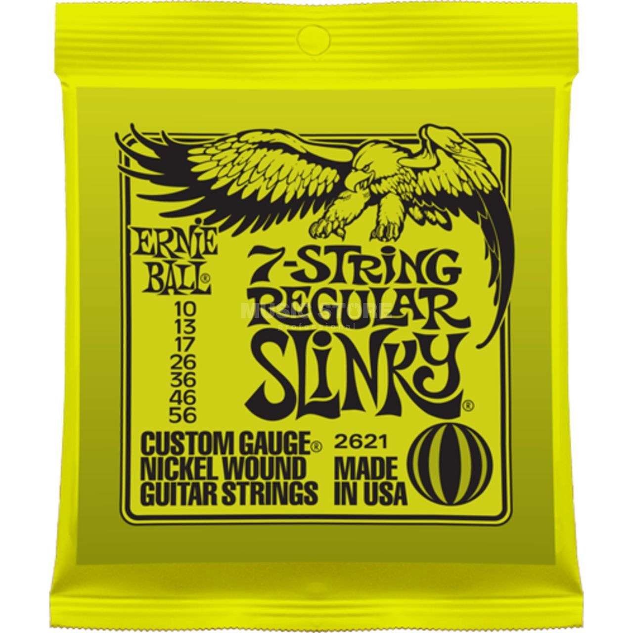 Ernie Ball Regular Slinky 7-String Nickel Wound Electric Guitar Strings, 10-56 | Zoso Music Sdn Bhd